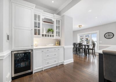 cabinet painting service by rad dezign in Belleville. black and white cabinets